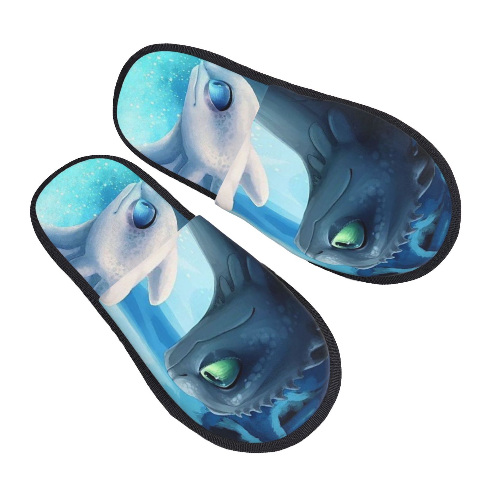 How To Train Your Dragon Furry Slippers For Men Women Fuzzy House Slippers Winter Anti-Slip Indoor And Outdoor Slip On Shoes Medium